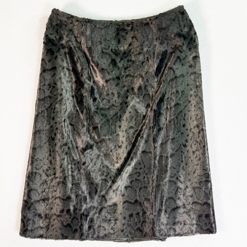 Vintage 90s | Philippe Adec Paris | Animal Print Faux Fur Gray | Sz 4 / 36 EU - Picture 2 of 7